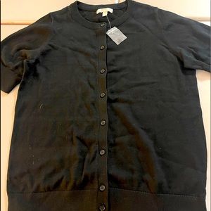 Black Woman Within short sleeve cardigan